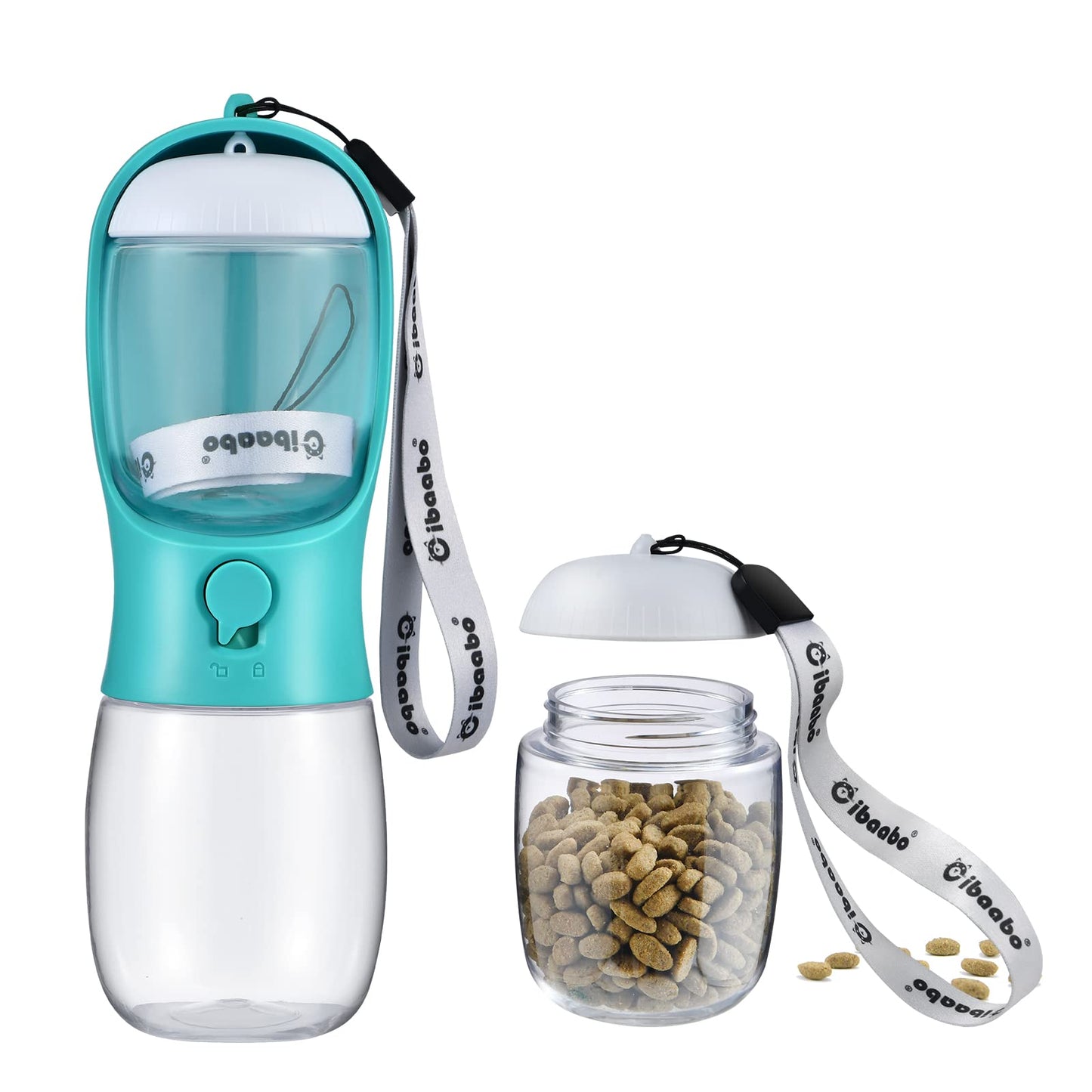Dog Water Bottle with Food Container