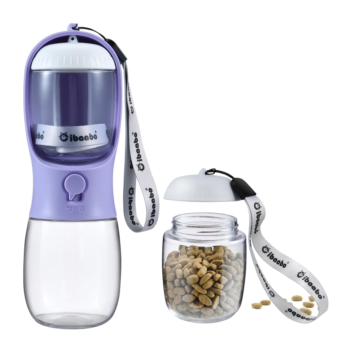 Dog Water Bottle with Food Container