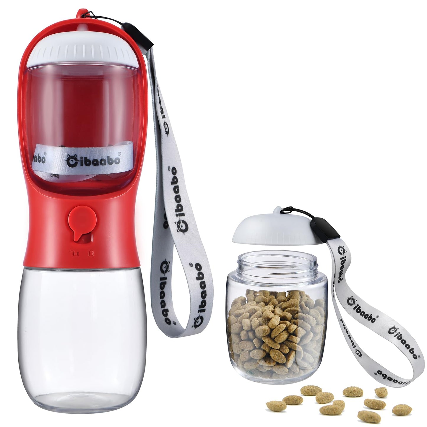 Dog Water Bottle with Food Container
