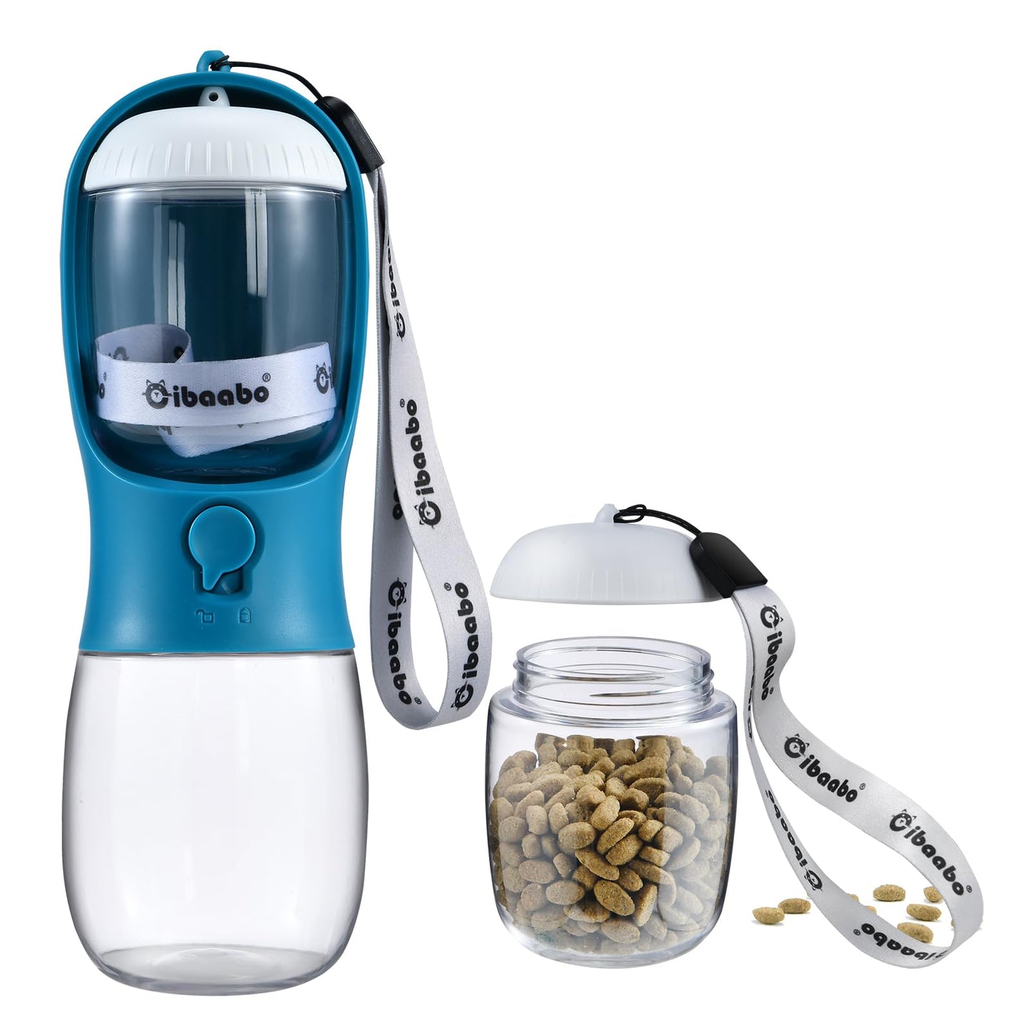 Dog Water Bottle with Food Container