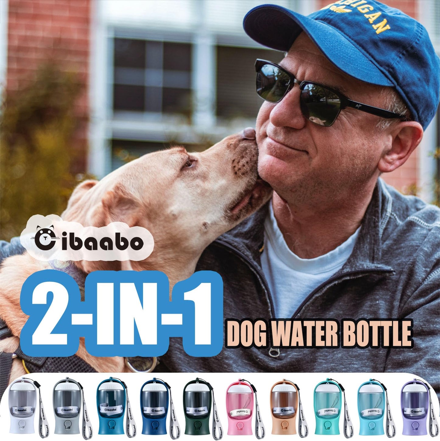 Dog Water Bottle with Food Container