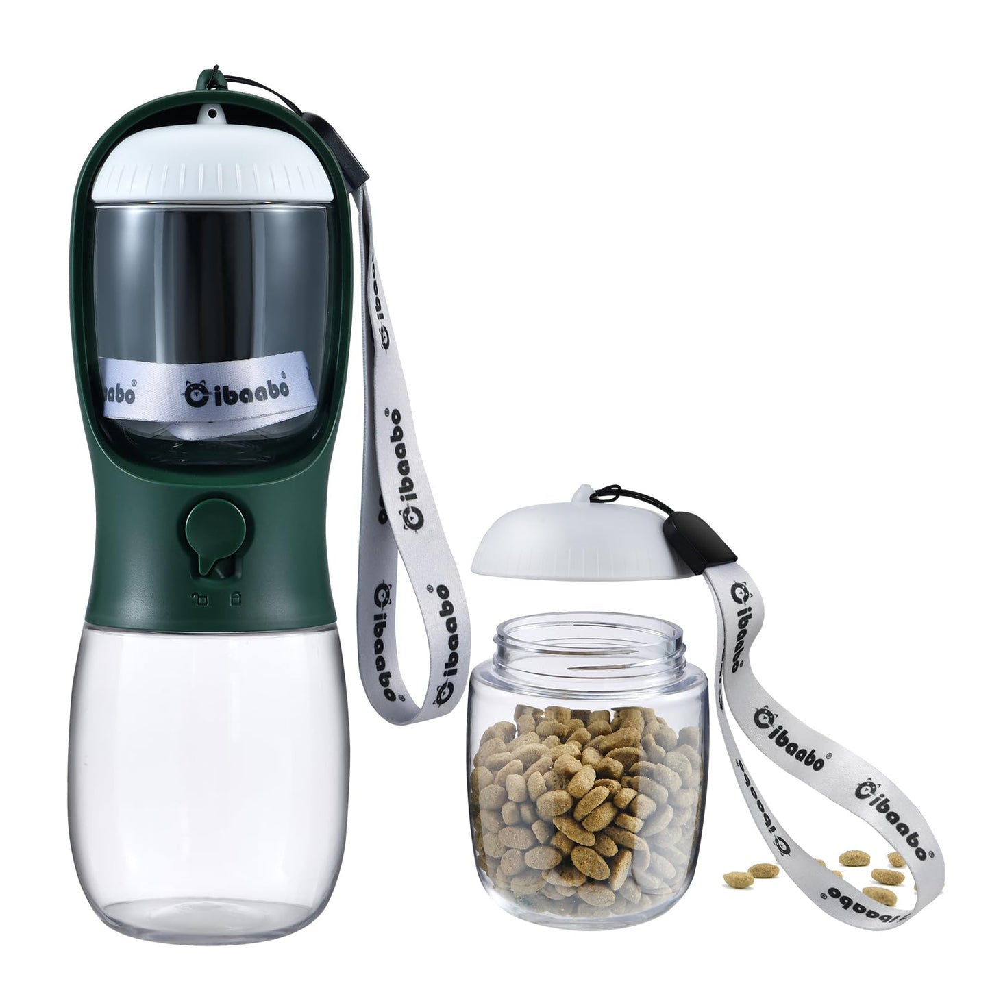 Dog Water Bottle with Food Container