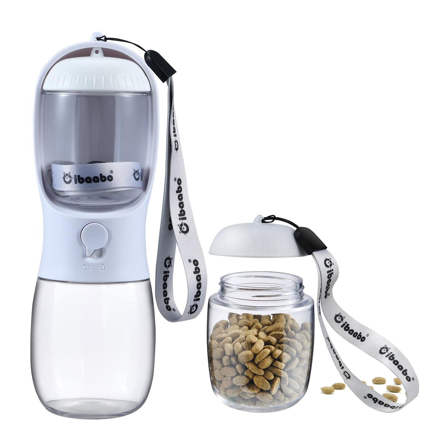 Dog Water Bottle with Food Container