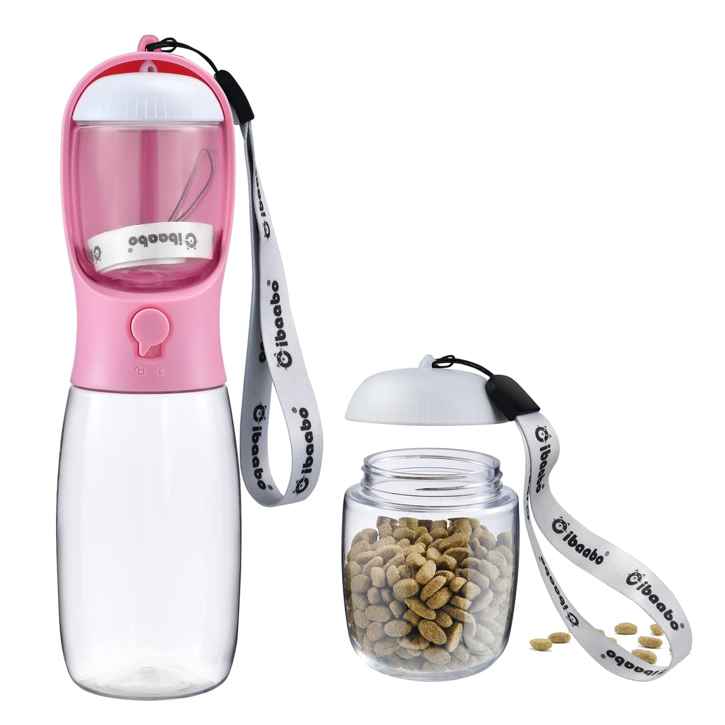Dog Water Bottle with Food Container