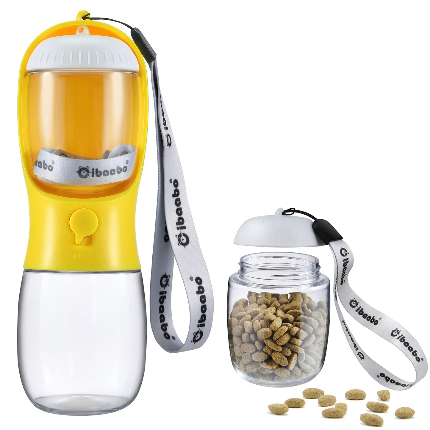 Dog Water Bottle with Food Container